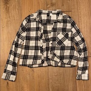 H&M Black and White Button Up